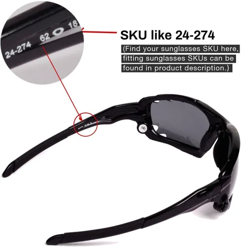 Vista 4 de Walleva Lentes y kit de goma para Oakley Jawbone - Varias opciones disponibles