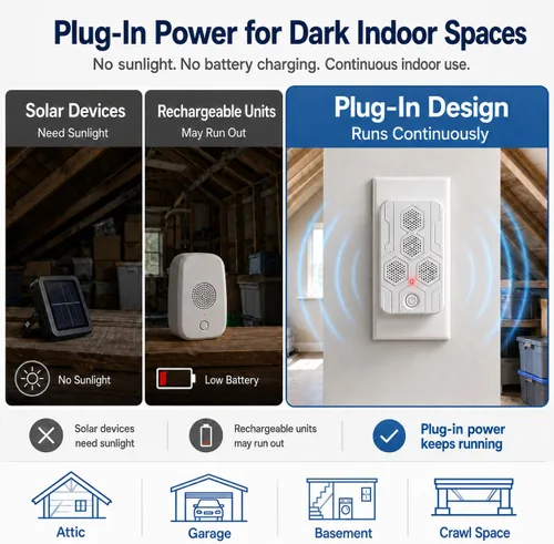 Vista 7 de Paquete de 4 repelentes ultrasónicos de murciélagos enchufables