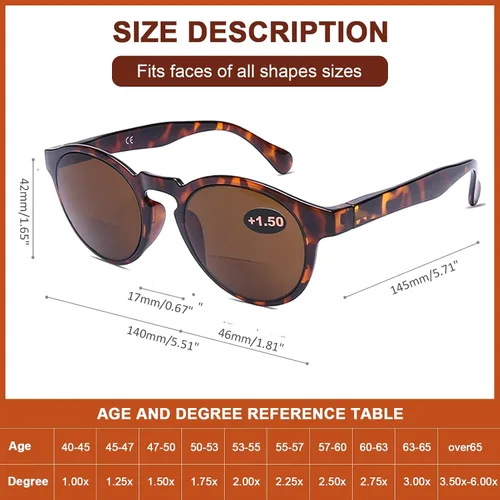 Vista 3 de Bifocal Reading Glasses Computer Blue light Block Clear Top Sun Readers Paquete de 3 (gafas de sol bifocales*3)
