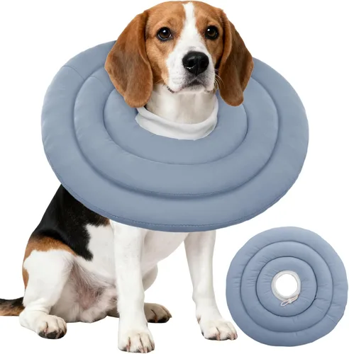 Vista 39 de IDOMIK - Collar de recuperación para perros, cono suave impermeable para perros después de la cirugía Comfy Protective Elizabethan Collar