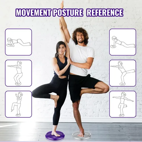 Vista 5 de Leitee 3 piezas de cojín de movimiento inflado para ejercicio para niños sensoriales, asiento flexible, tabla de balanceo, disco de equilibrio