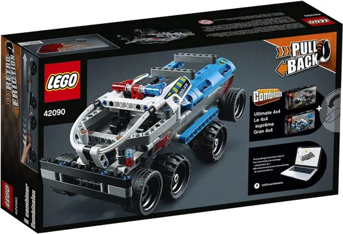 Vista 8 de Technic Camión de juguete Getaway, motor de tracción, modelo de camión monstruos, juguetes de vehículos para niños