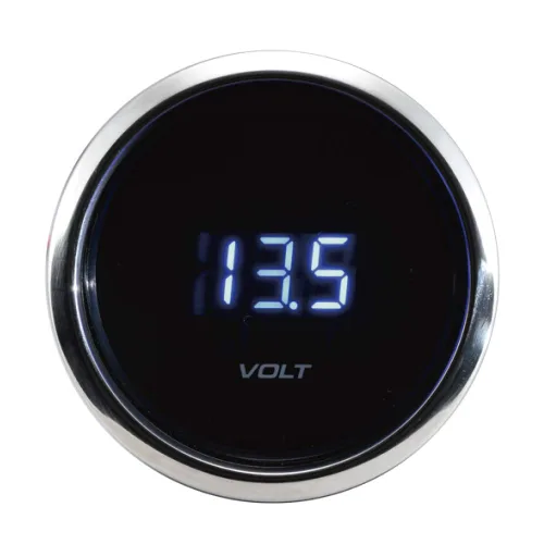 Vista 8 de MOTOR METER RACING Medidor de voltímetro de la serie MGS de 52mm de 2-1/16 Esfera negra bisel negro