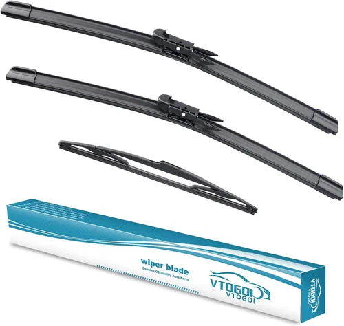 Vista 9 de VTOGOI® Juego de limpiaparabrisas de repuesto para Toyota FJ Cruiser 2007-2014, juego de limpiaparabrisas delanteros y traseros de calidad original