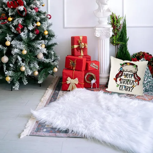 Vista 6 de GAGEC Fundas de almohada de Navidad de 16 x 16 pulgadas, almohadas de vacaciones de Navidad, fundas de almohada de invierno, decoración del hogar