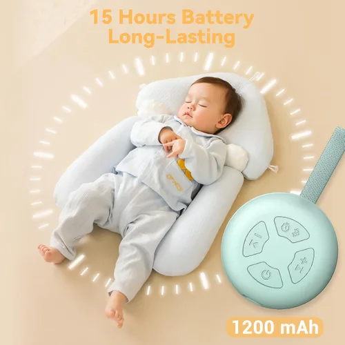 Vista 2 de Máquina de sonido portátil para bebé, ruido blanco, 12 sonidos relajantes, cancelación de ruido para viajes, oficina, guardería, baby shower, regalo