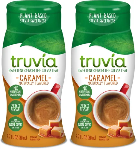 Vista 6 de Truvia Edulcorante líquido de stevia, caramelo, botella de 2.7 onzas líquidas Caramel flavor; water, stevia & natural flavor; 67 servings; 1/4 tsp