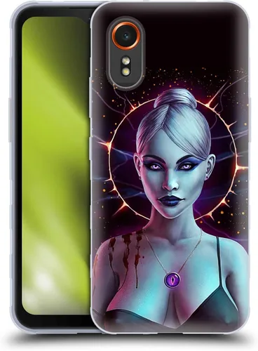 Vista 16 de Head Case Designs Officially Licensed Christos Karapanos Artemis Mythical Art Soft Gel Case Compatible with Samsung Galaxy Xcover7 5G