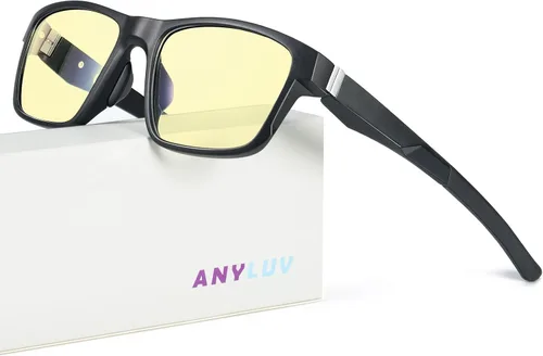 Vista 9 de ANYLUV Blue Light Glasses Men Women Computer Gaming Glasses Anti Eyestrain Lightweight Blue Light Blocking Glasses