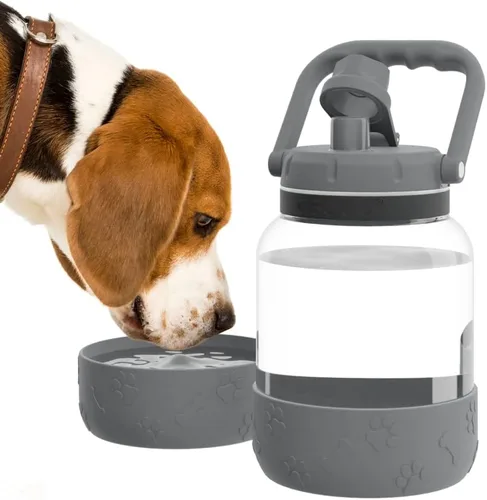 Vista 11 de Asobu Buddy Bottle - Botella de agua aislada de acero inoxidable para con cuenco de agua extraíble para perro y cuenco de almacenamiento de comida