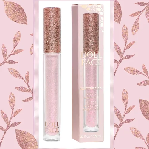 Vista 2 de Doll Face Brillo de labios Glitterazzi Liquid Lip Bling Purpurina con un brillo brillante para labios Acabado transparente Libre de crueldad