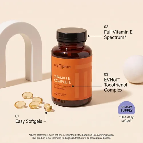 Vista 6 de Olympian Labs Tocomin Tocotrienol Vitamina E Complete, 60 cápsulas blandas