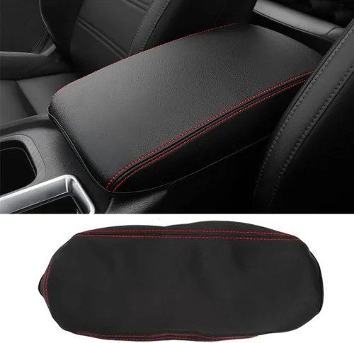 Vista 10 de LEXLEY, Con "SENTRA" LOGO - Funda para reposabrazos, almohadilla de consola central, impermeable, antiarañazos, de cuero, para Nissan 2013-2019