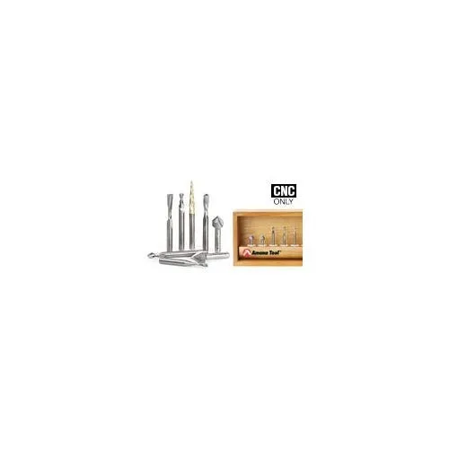 Vista 5 de Amana Tool - Colección de brocas de enrutador CNC de uso general AMS-134 de 8 piezas, vástago de 1/4