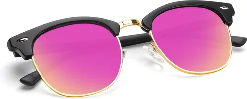 Vista 58 de KALIYADI Gafas de sol polarizadas para hombres y mujeres, marco semi sin montura, para conducir con bloqueo UV A01-(1 Pack) Tortuga Mate G15