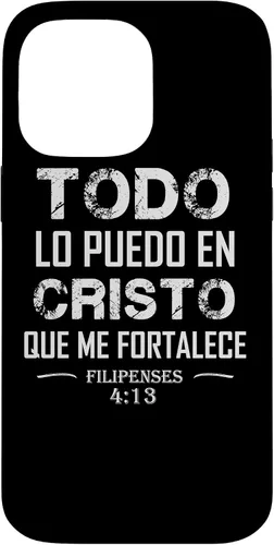 Vista 21 de Filipenses - Carcasa para iPhone 17 con texto en inglés "Todo Lo Puedo En Cristo