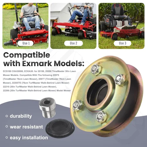 Vista 3 de 131-4529 125-2532 Kit de polea/correa síncrona 120-3335 compatible con cortacésped de plataforma Toro de 30 pulgadas, compatible con modelos