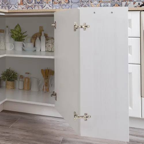 Vista 5 de Ravinte 1 par de 2 bisagras de gabinete de cocina, bisagras de puerta de cocina de 135 grados compatibles con armario de esquina Lazy Susan, marco