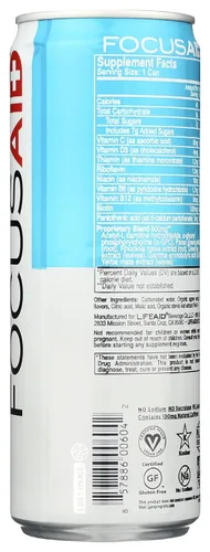 Vista 3 de FOCUSAID Energy Blend Bebida nootrópicos para combustible cerebral Alpha-GPC, GABA, complejo B, yerba mate, té verde 100% limpio 100 mg