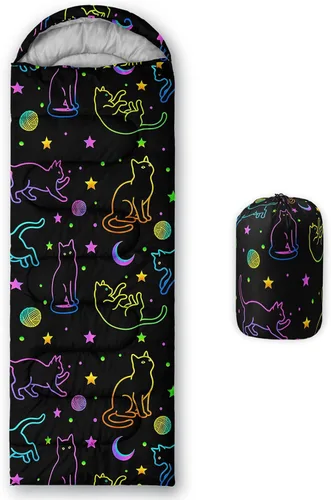 Vista 33 de Axolotl Saco de Dormir de Unicornio para Niños y Niñas – Sacos de Dormir Ligeros Cálidos para Clima Frío, Saco de Dormir Portátil Impermeable