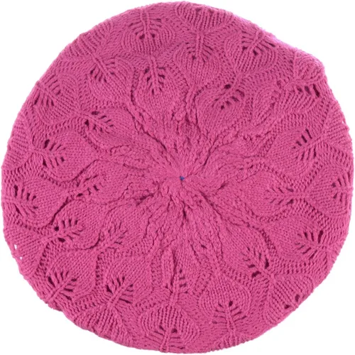 Vista 2 de BYOS - Gorro de boina francesa de punto suave con corte de hojas para mujer