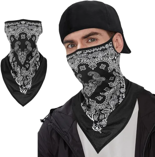 Vista 2 de Pasamontañas para esquí, forro para braga de cuello de casco de motocicleta, media máscara de secado rápido