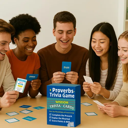Vista 2 de Proverbios Juegos de trivia, preguntas con respuestas y significados Divertidos juegos de mesa para fiestas familiares, noche de juegos