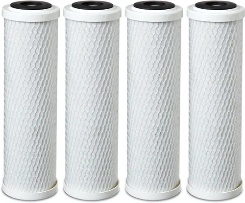 Vista 8 de Paquete de 4 filtros universales de bloque de carbono de 10 pulgadas compatibles con sistemas de filtro de toda la casa, sustituye a CBC-10, GE
