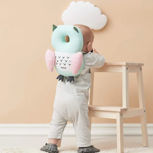 Vista 8 de Bebamour - Protector de cabeza para andadores de bebés pequeños, almohadilla de seguridad ajustable para bebés, mochila para gatear con correa