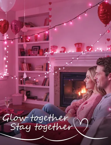 Vista 2 de Ollny Luces de Navidad inteligentes, 66 pies, 200 LED, control de aplicación, RGB que cambian de color, luces de árbol de Navidad con control