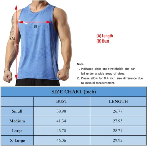 Vista 4 de Camiseta sin mangas de entrenamiento para hombre, chaleco de gimnasio, fitness, correr, deportes, secado rápido, T49T51