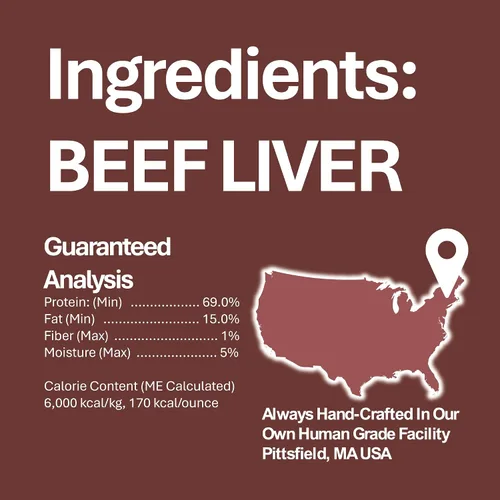 Vista 6 de Whole Life Pet Just One - Paquete económico de golosinas de hígado de res para perros, grado humano, liofilizado, un ingrediente, entrenamiento