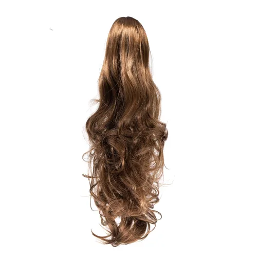 Vista 5 de Extensión de pelo Onedor, coleta sintética y rizada de 20 pulgadas con broche, 6.7 oz con broche de garra