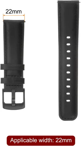 Vista 2 de HARFINGTON Correa de reloj de cuero genuino de liberación rápida para hombres y mujeres