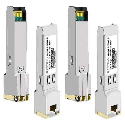 Vista 7 de Módulo transceptor de cobre de 10/100/1000BASE-T SFP SGMII compatible con Arista Networks SFP-GB-GE-TL SFP-1G-TL RJ45 328.1 ft Cat5e/6