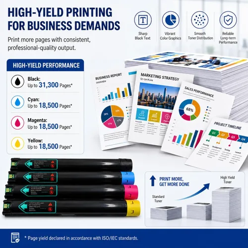 Vista 3 de Toner Pros Cartucho de tóner Xerox Versalink 006R01824, 006R01825, 006R01826, 006R01827 remanufacturado de alta capacidad, repuesto para impresoras