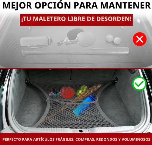 Vista 4 de Red de carga elástica para maletero para Audi TT TTS 1999-2023 - Accesorios de automóvil - Organizador y almacenamiento de maletero - Red de carga
