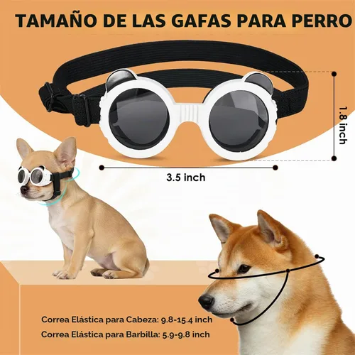 Vista 6 de SlowTon Juego de casco y gafas de sol, sombrero y gafas de sol para perro 1.Negro