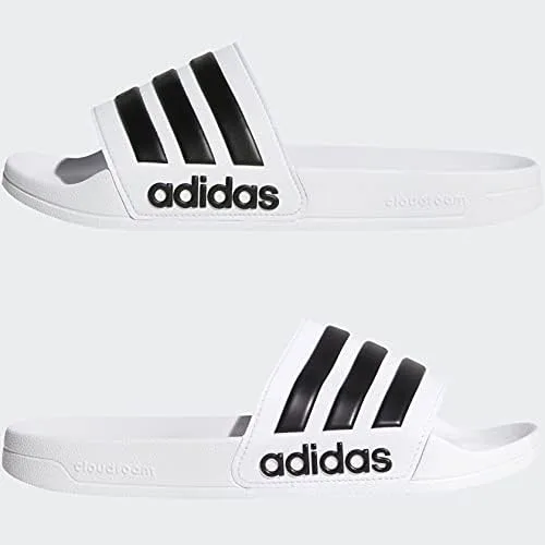 Vista 6 de Adidas Adilette - Sandalias de ducha para hombre, BlancoNegroBlanco