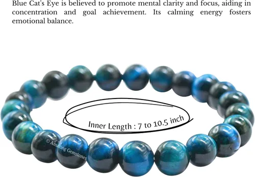 Vista 135 de Amazing Gemstone Crystal Bracelet for Women Men's Gifts - Protection Healing Crystal Bracelet - 8mm Gemstone Beaded Stretchable Bracelet Pulseras