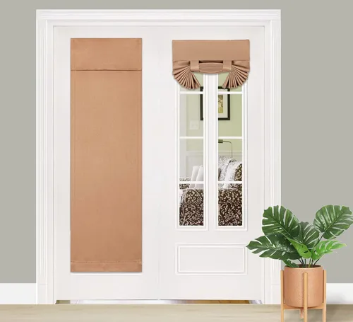 Vista 48 de PI Cortina Opaca para Puerta, Sombra de Privacidad que se Ata con Aislamiento Térmico, Cortina de Puerta Pequeña para Aula/Puerta Corredera/Puerta