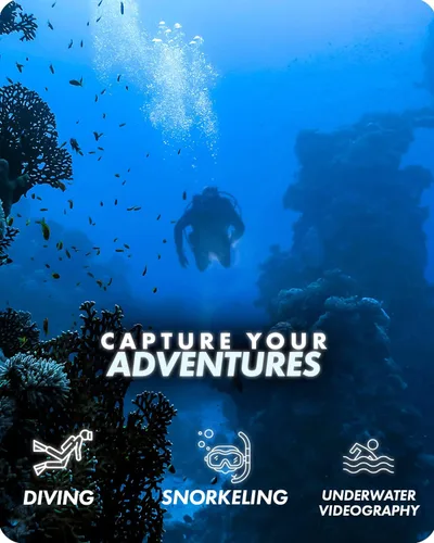 Vista 4 de Movo GB-U80T Equipo de buceo submarino con soportes de zapata fría, correa – Compatible con GoPro Hero, HERO6, HERO7, HERO8, HERO9, HERO10, HERO11