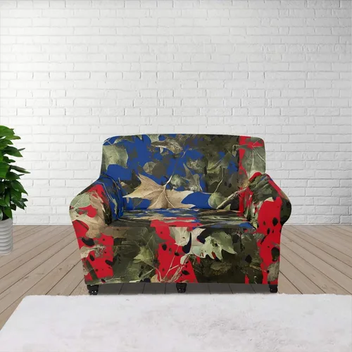Vista 134 de ZOUTAIRONG Fundas elásticas para sofá con estampado de ramas de camuflaje 3D para sofá, funda para muebles de un solo cojín, decoración del hogar u