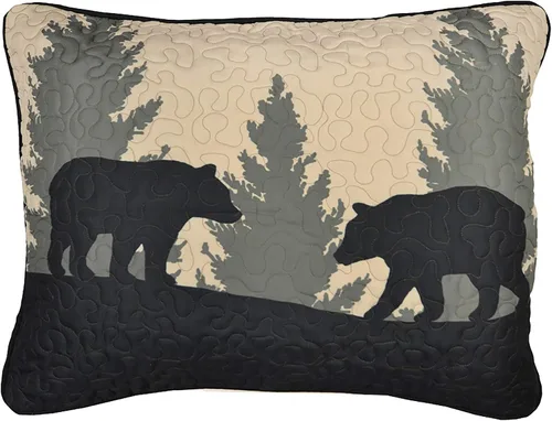 Vista 2 de Donna Sharp - Ropa de cama a cuadros diseño de caminata de osos Cierre de cremallera fácil de quitar, combina con juegos de cama, mantas