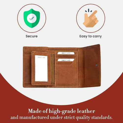 Vista 5 de Style n Craft Trifold Leather Wallet