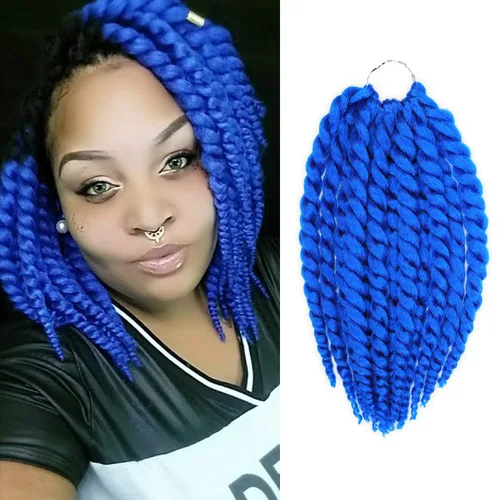 Vista 12 de Trenzas de ganchillo de pelo sintético auténtico doble Jumbo Senegalese Twist 12" (30) [AU-THEN-TIC Senegalese Twist] (12") - Natural Texture &