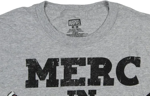 Vista 3 de Marvel Deadpool Merc In Training - Camiseta con estampado gráfico desgastado para hombre
