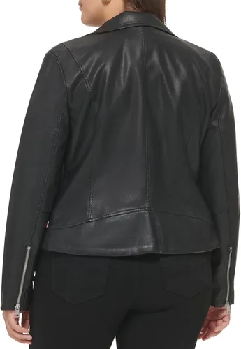 Vista 3 de Levi's Chaqueta asimétrica de piel sintética para mujer