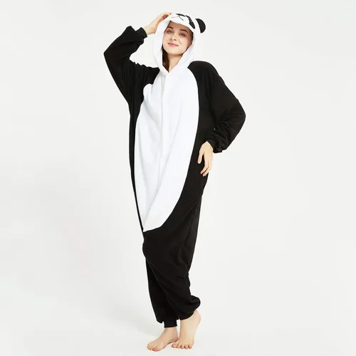 Vista 9 de III HHONS Panda Onesie Women Adult Animal Pajamas Costume Halloween Cosplay Sleepwear Onesies For Men