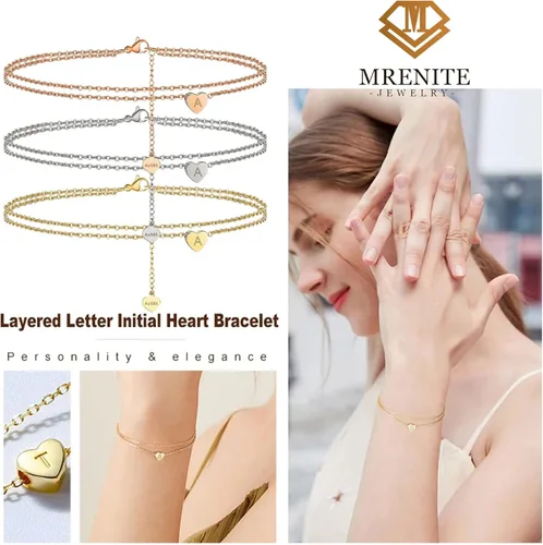 Vista 6 de MRENITE Pulsera de barra personalizada de oro de 10 quilates de 14 quilates de 18 quilates para mujer, grabada personalizable, cualquier nombre